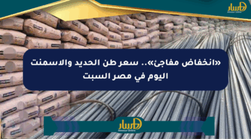 «انخفاض مفاجئ».. سعر طن الحديد والأسمنت اليوم في مصر السبت